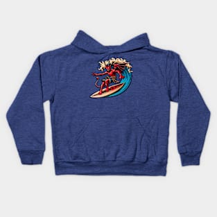 Surfing devil Kids Hoodie